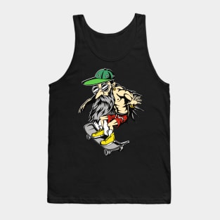 grandpa on skateboard Tank Top